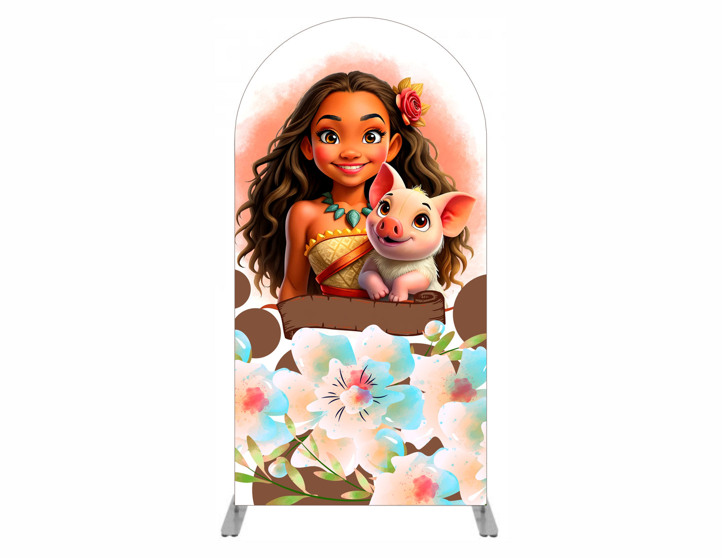 Arched Backdrop, Chiara Backdrop Party covers - watercolor moana