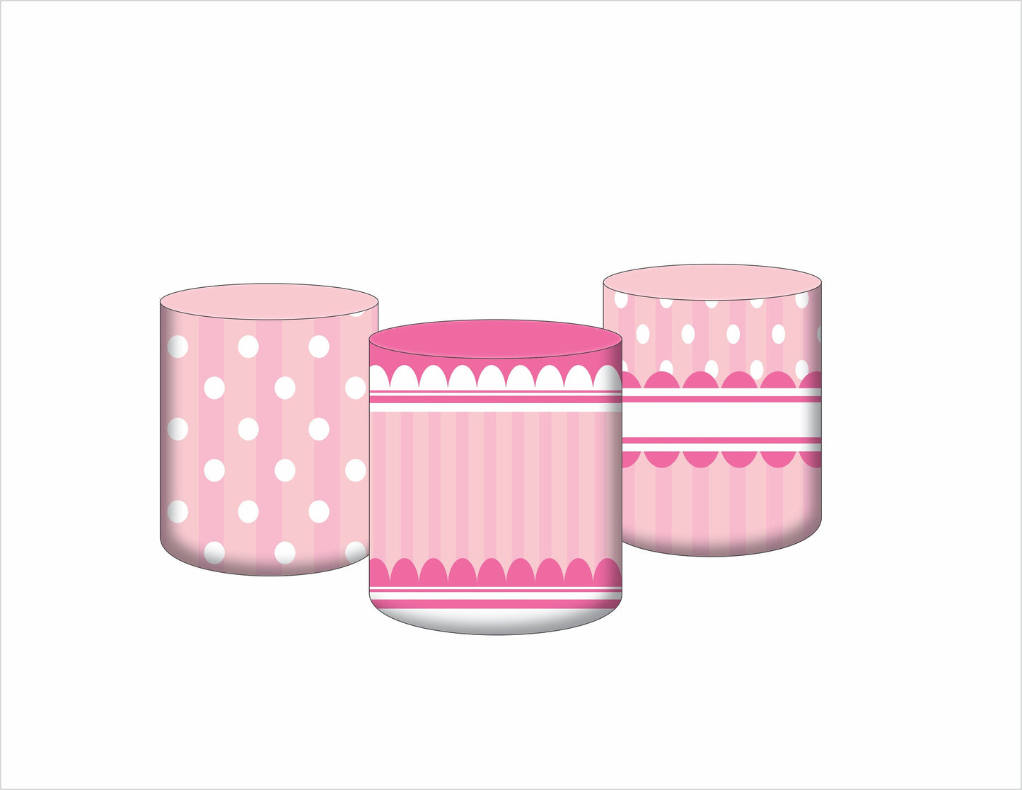 Set 3 Cylinder Cover Fabric - Baby minnie