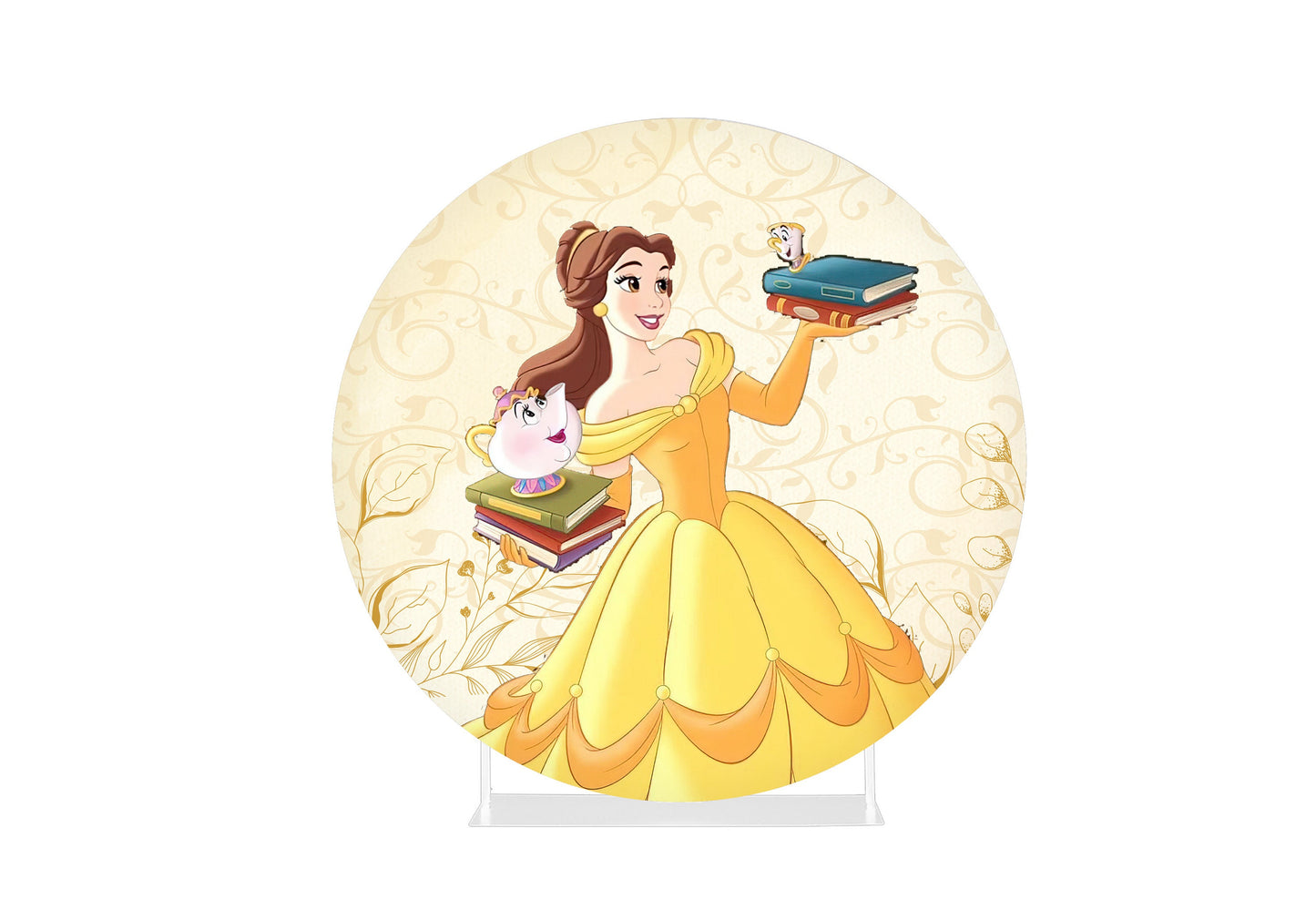 Round Fabric Backdrop - Beauty and the Beast