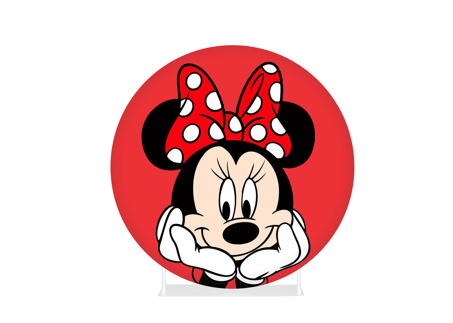 Round Fabric Backdrop - Minnie Mouse