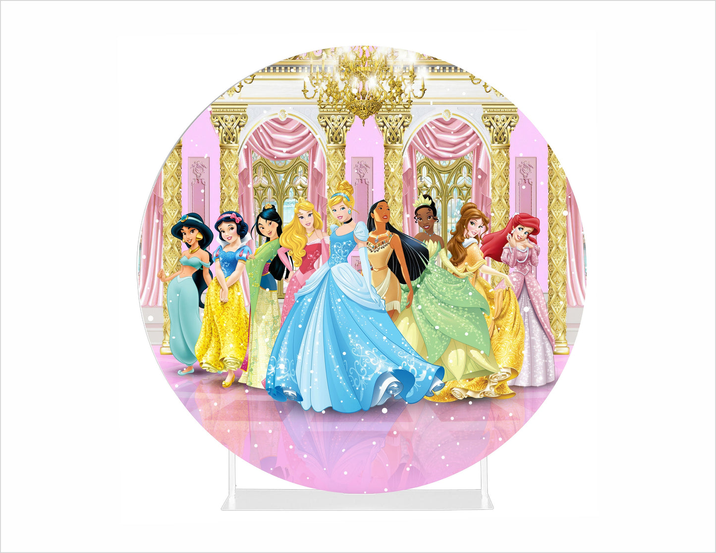 Round Fabric Backdrop - Disney Princess