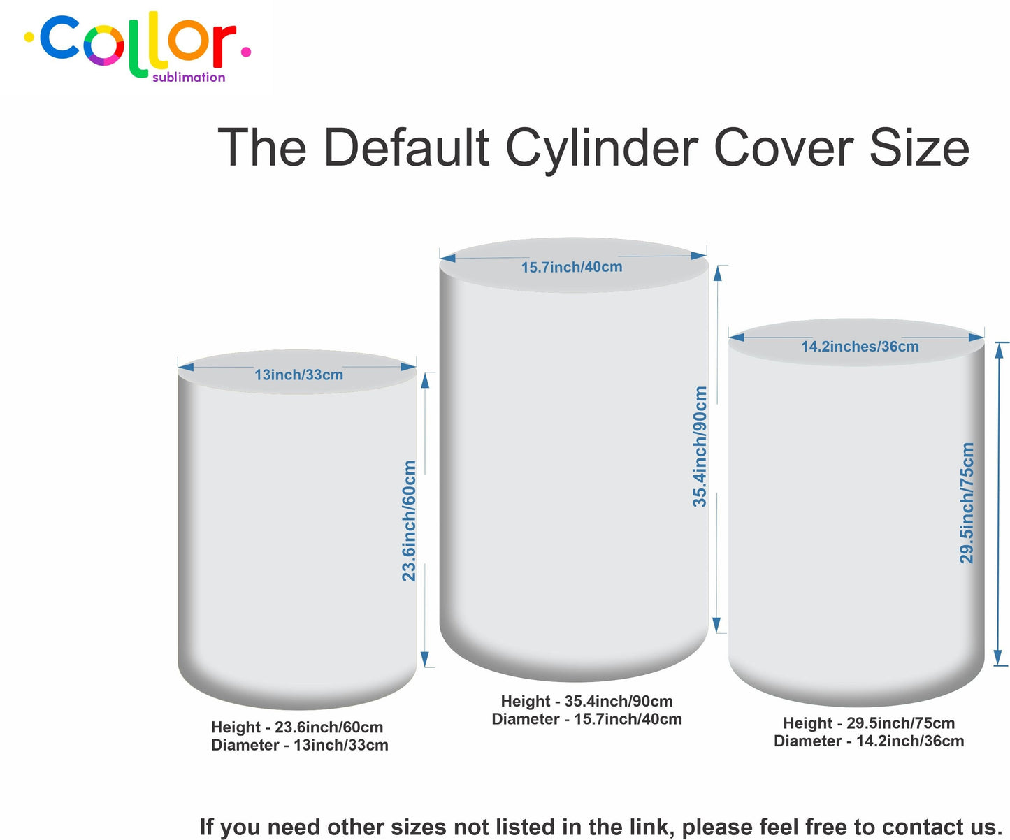 Set of 3 cylinder cover fabric- Gender Reveal