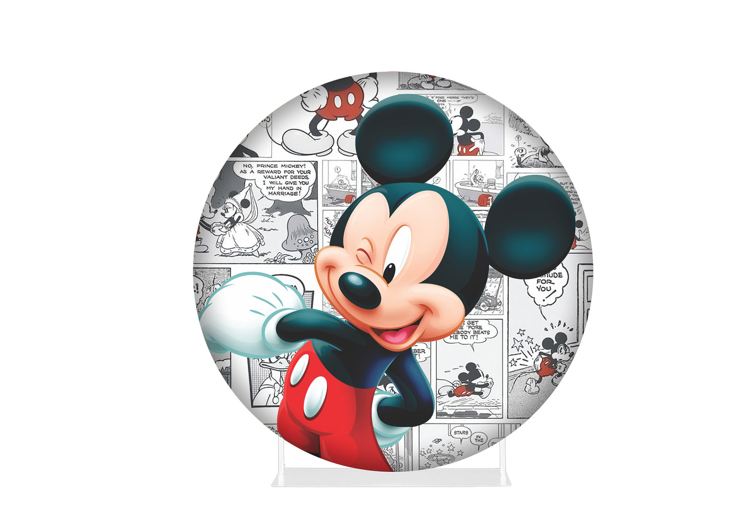 Round Fabric Backdrop - Mickey Mouse