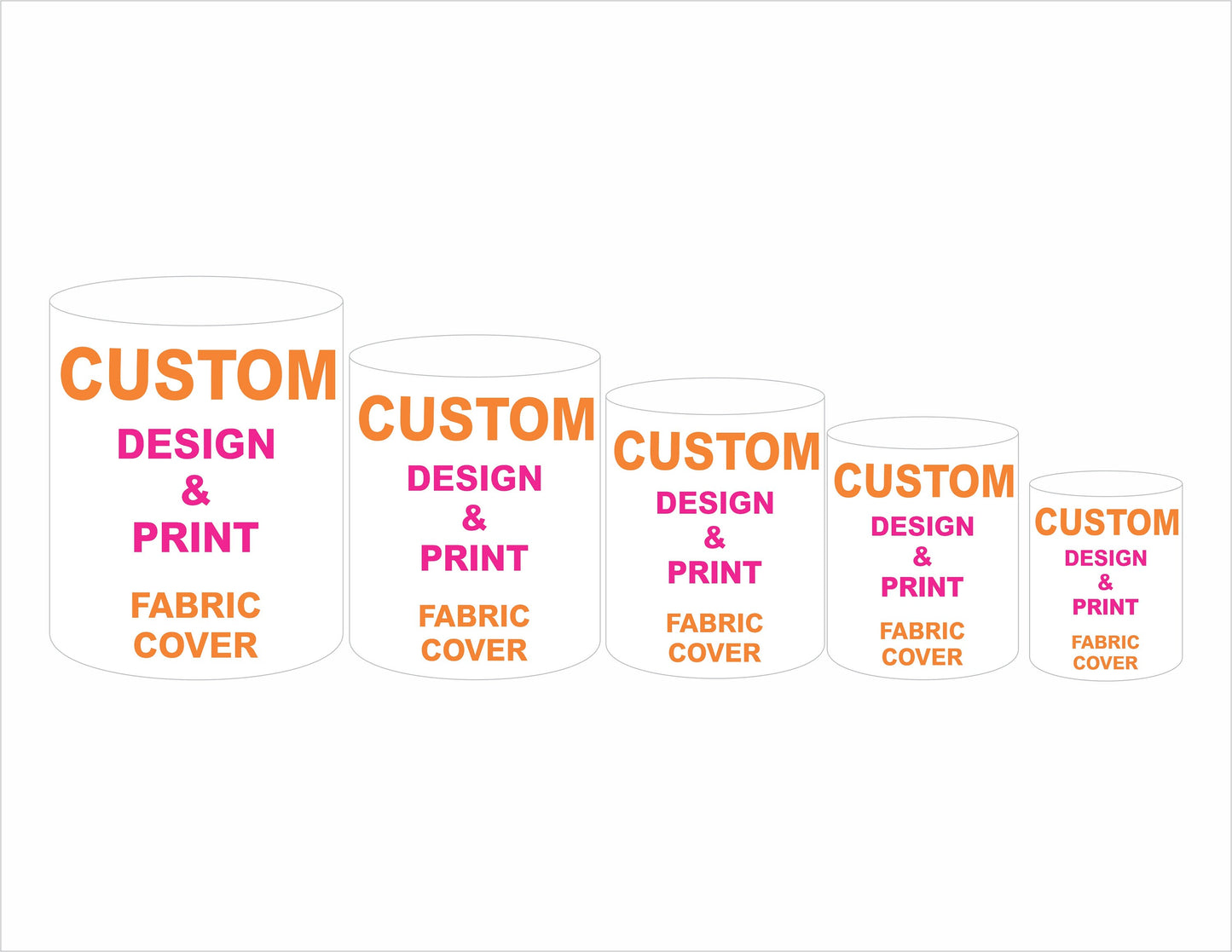 Custom Design 5 Cylinder Cover Fabric