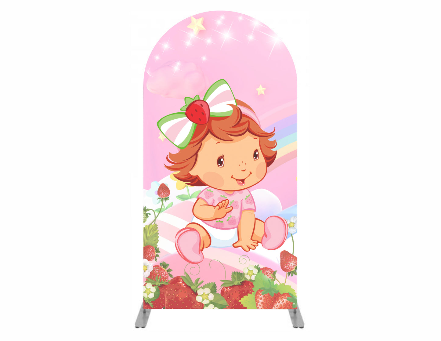 Arch Backdrop covers - Baby Strawberry Shortcake 2 options