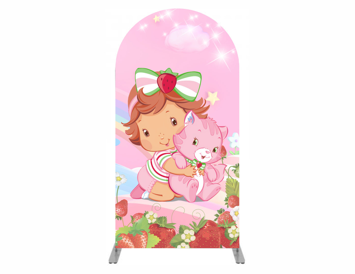 Arch Backdrop covers - Baby Strawberry Shortcake 2 options