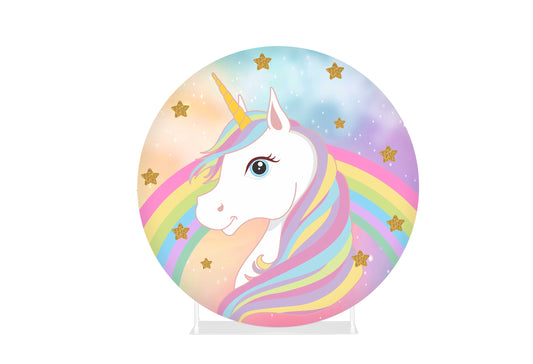 Round Fabric Backdrop - Unicorn