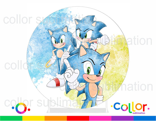 Round Fabric Backdrop Fabric backdrop -watercolor sonic