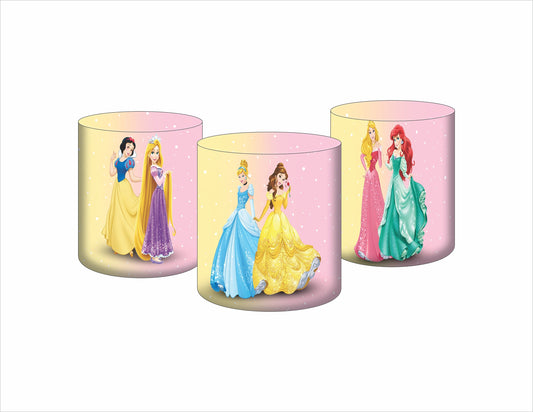 Set 3 Cylinder Cover Fabric - Disney princess