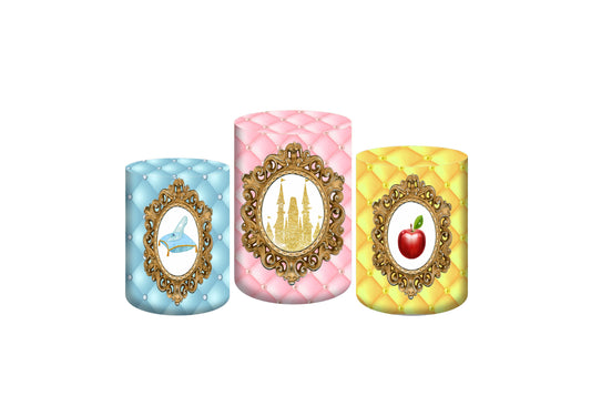 Set 3 Cylinder Cover Fabric -  Disney Princess