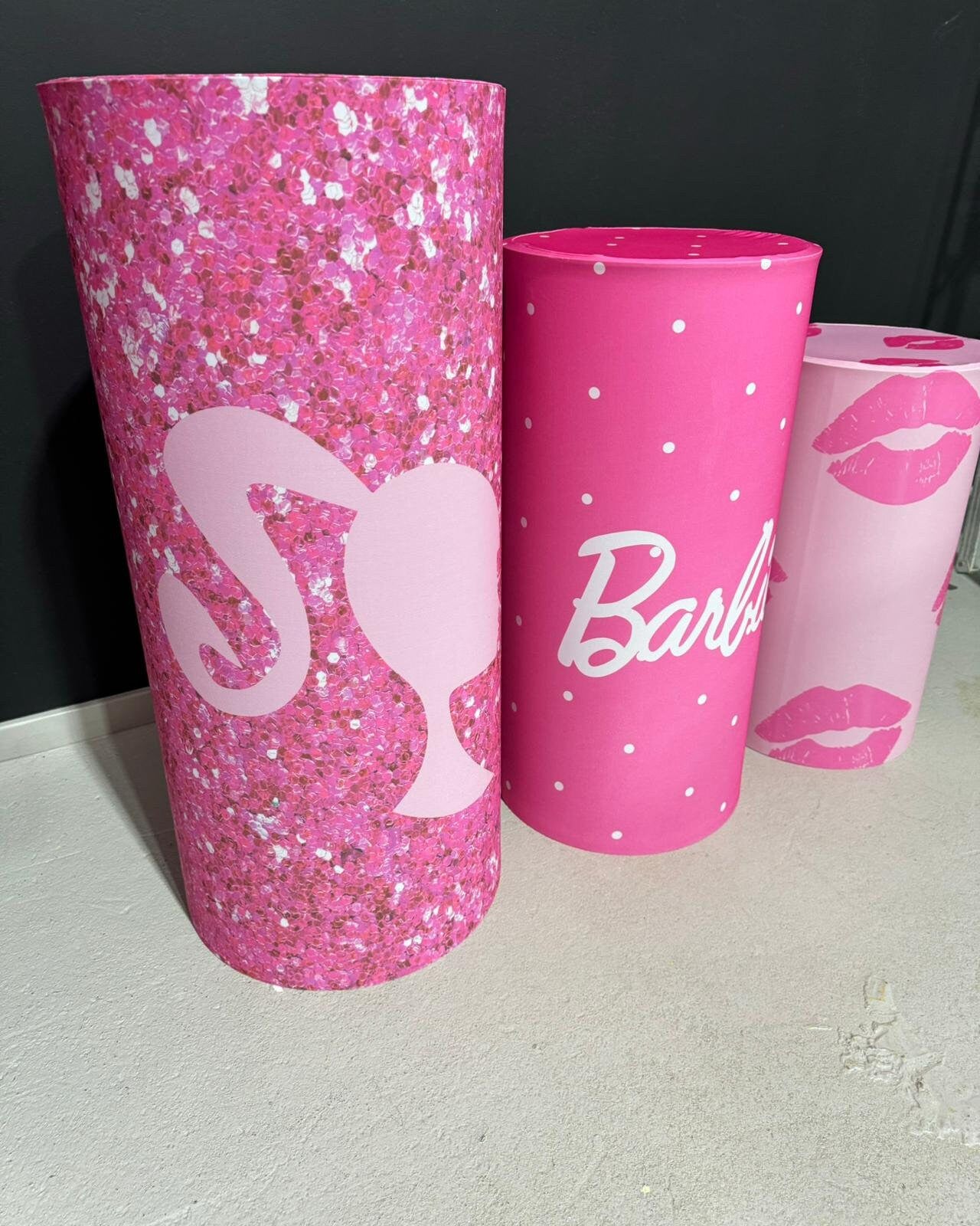 Set of 3 cylinder cover fabric- Gender Reveal