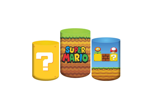 Set 3 Cylinder Cover Fabric - Super Mario