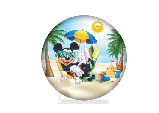 Round Fabric Backdrop - Mickey Mouse Beach Party and Mickey & Minnie Beach Party