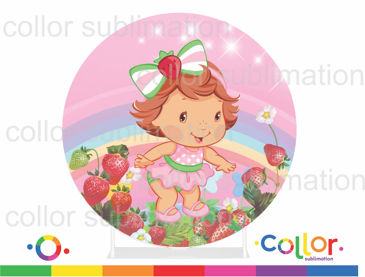 Round Fabric Backdrop Fabric backdrop -Baby StrawberryBaby Strawberry Shortcake