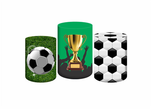 Set 3 Cylinder Cover Fabric - Soccer ( Futebol)