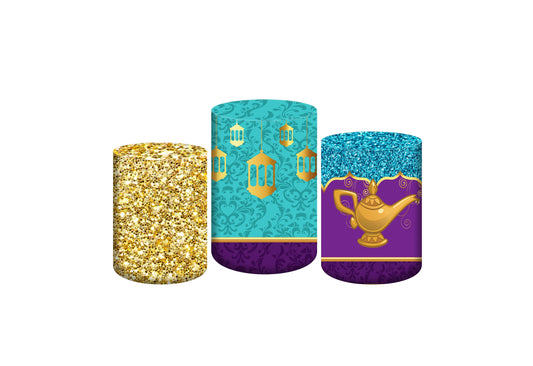 Set 3 Cylinder Cover Fabric -   Alice in Wonderland
