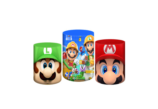 Set 3 Cylinder Cover Fabric - Super Mario