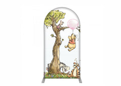 Arched Backdrop, Chiara Backdrop Party covers - POOH pink and blue balloon