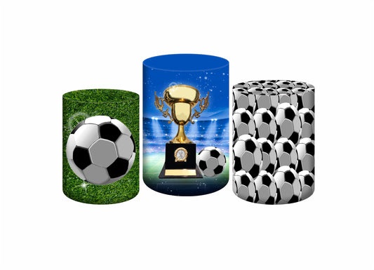 Set 3 Cylinder Cover Fabric - Soccer ( Futboll)