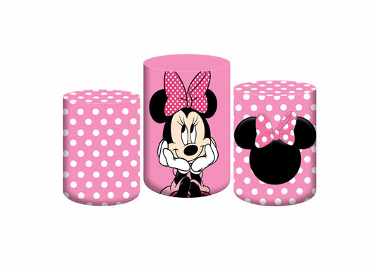 Set 3 Cylinder Cover Fabric - Minnie Mouse